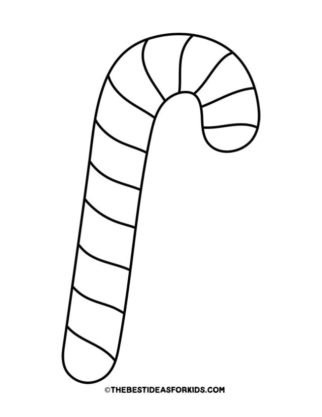 Large Candy cane outline