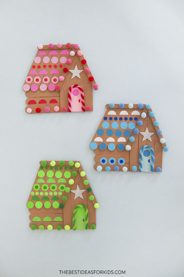 Make a Popsicle Stick Gingerbread House