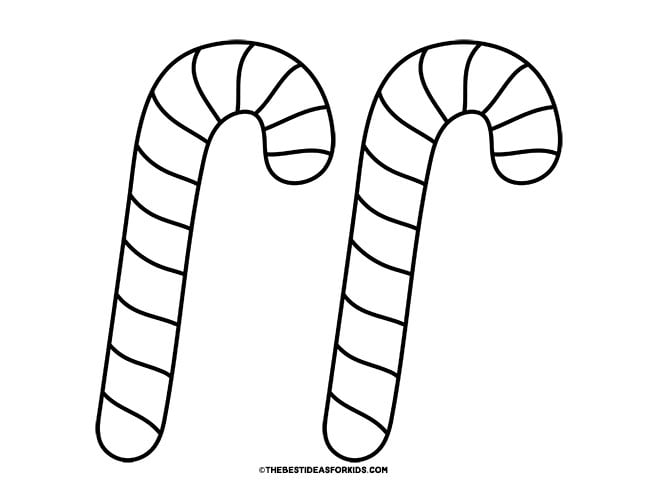 Candy Cane Template (Free Printables) The Best Ideas for Kids