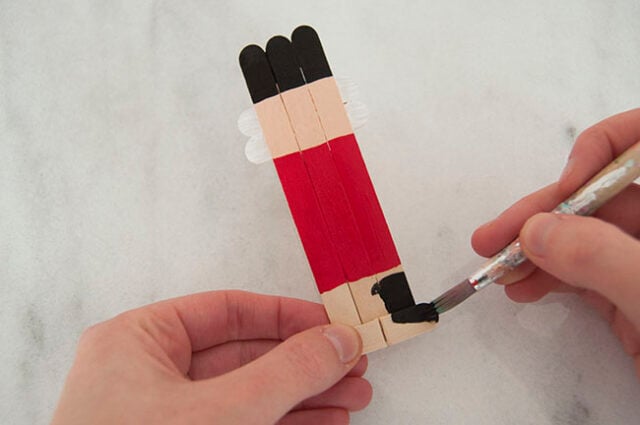 Painting popsicle nutcracker