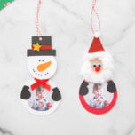 Paper Snowman and Santa