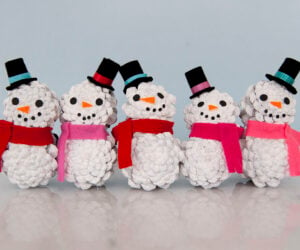 Pinecone Snowman Craft cover