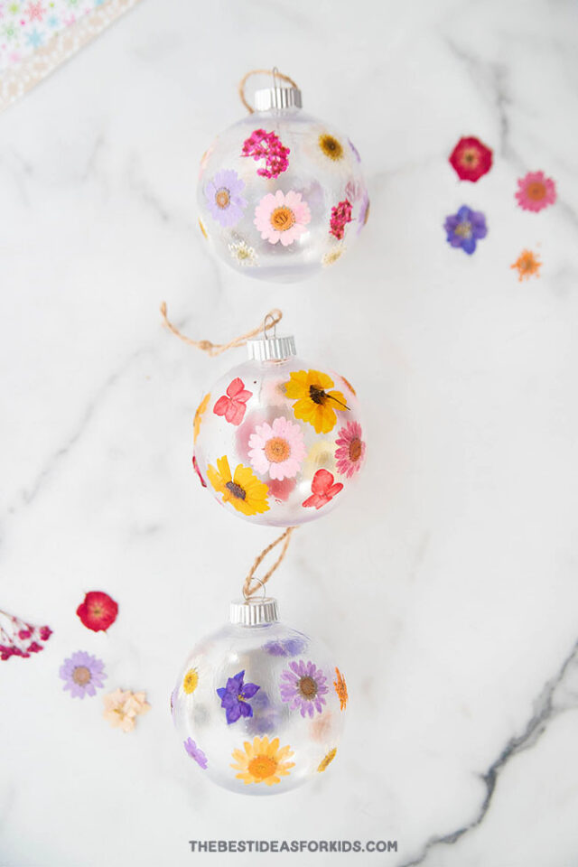 Pressed Flower Ornaments DIY