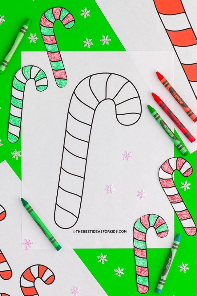 Printable Candy Cane Template
