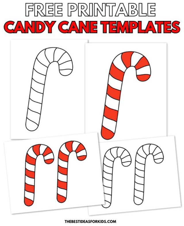 Candy Cane Template (Free Printables) DIY Crafts