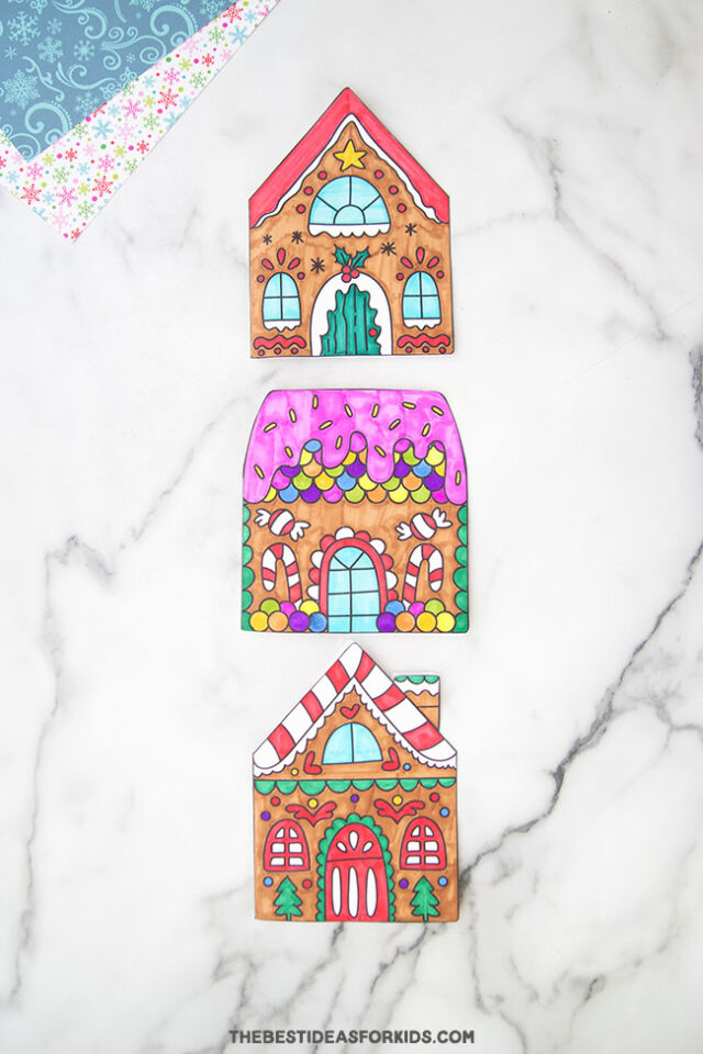 Printable Gingerbread House Cards