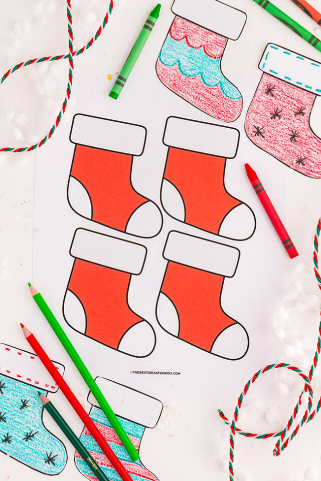 Red Christmas Stocking Template