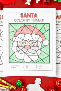 Santa Color by Number