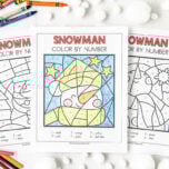 Snowman Color by Number