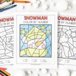 Snowman Color by Number