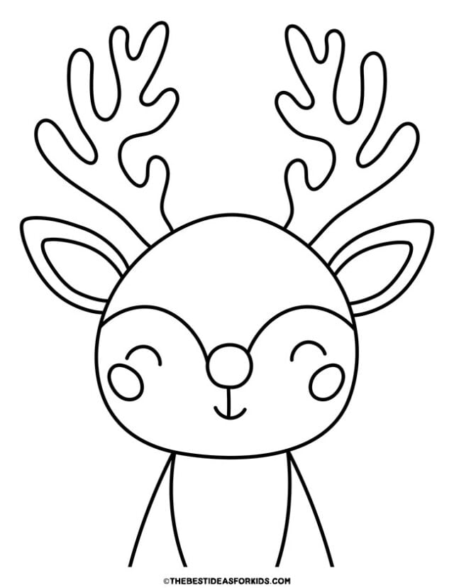 cute reindeer coloring page