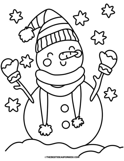Snowman Coloring Pages (Free Printables) The Best Ideas for Kids