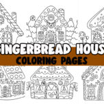 gingerbread house coloring pages cover