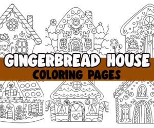 gingerbread house coloring pages cover