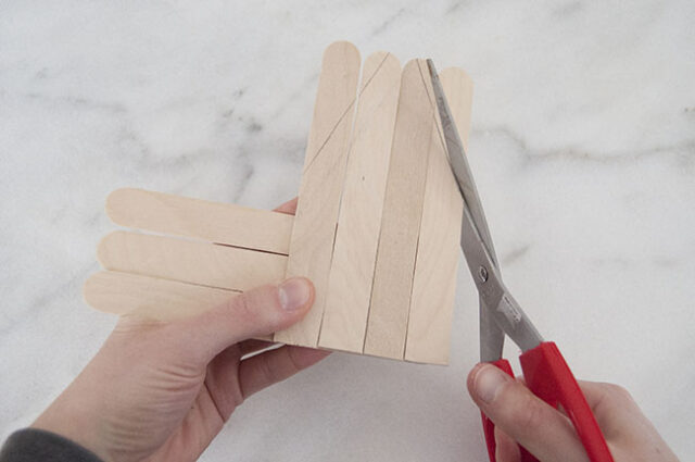 Popsicle Stick Gingerbread Houses