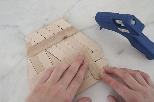 Popsicle Stick Gingerbread Houses