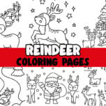 reindeer coloring pages cover