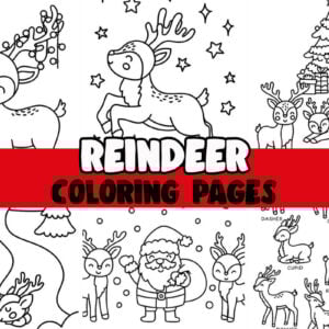 reindeer coloring pages cover