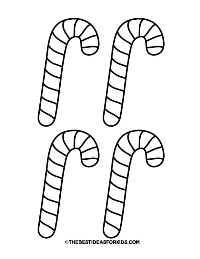 Candy Cane Template (Free Printables) The Best Ideas for Kids