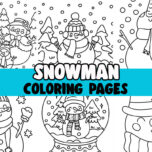 snowman coloring page cover