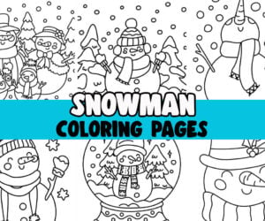 snowman coloring page cover