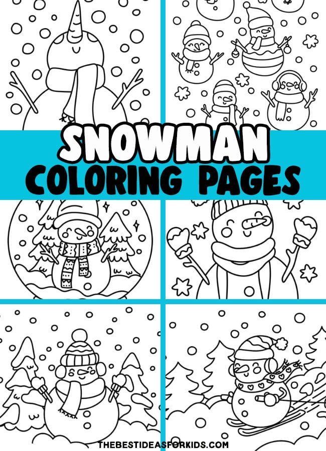 Snowman Coloring Pages (Free Printables) - The Best Ideas for Kids