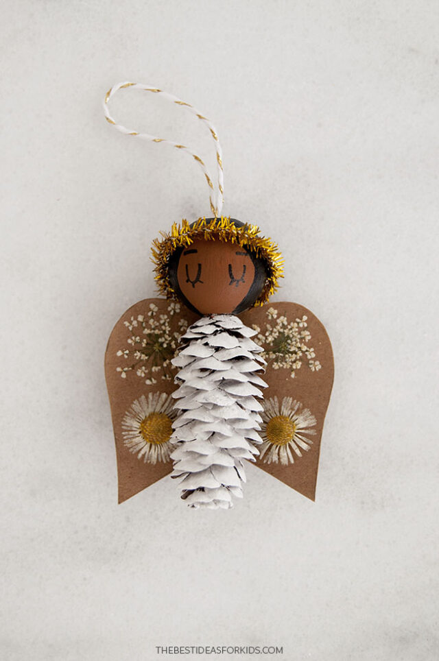 Angel Pinecone Ornament