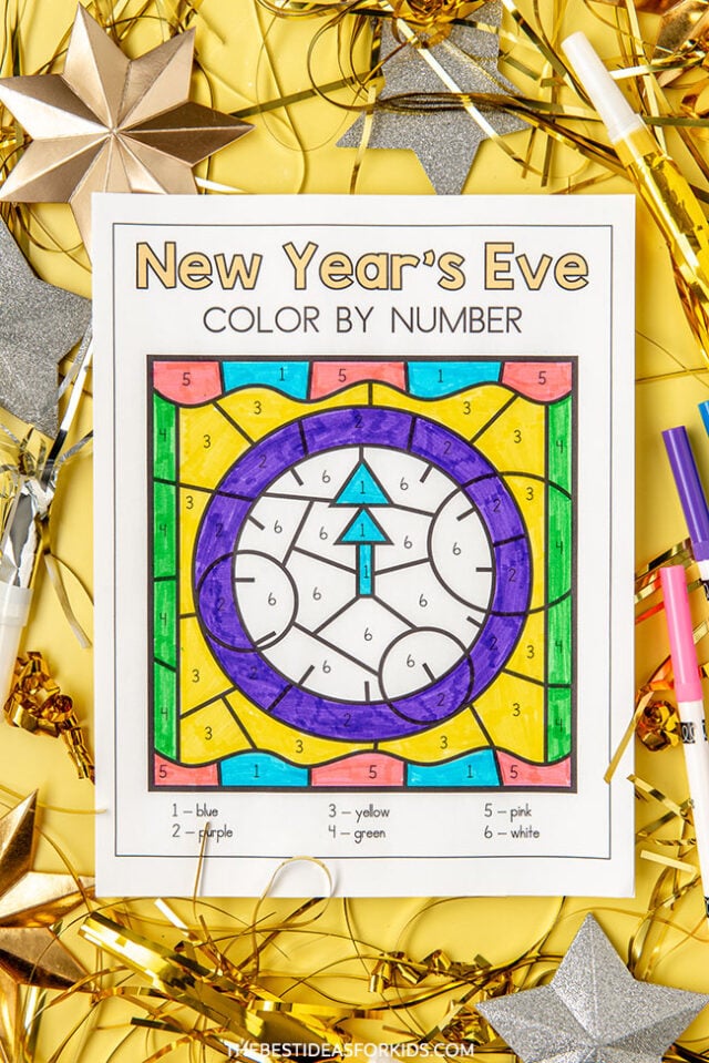 Color by Number New Year