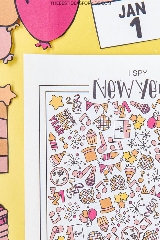 Free Printable New Years I spy