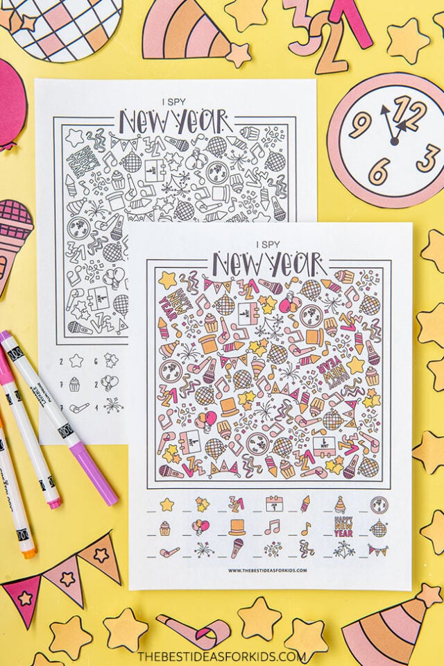 I Spy New Years Printable