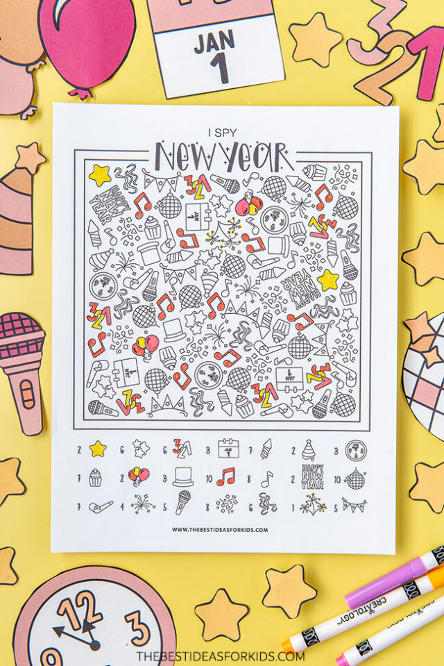 I Spy Printables for New Years