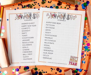 New Year Word Scramble