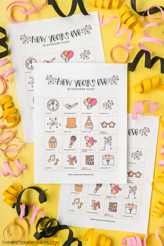 New Year's Eve Scavenger Hunt Free Printable