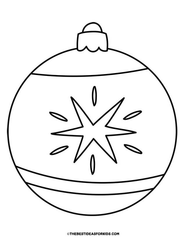 christmas ornament coloring page