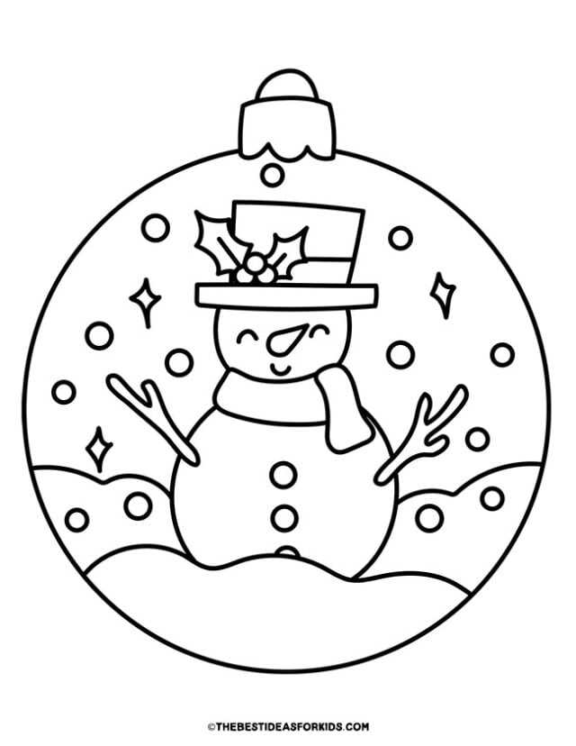 christmas snowman coloring page