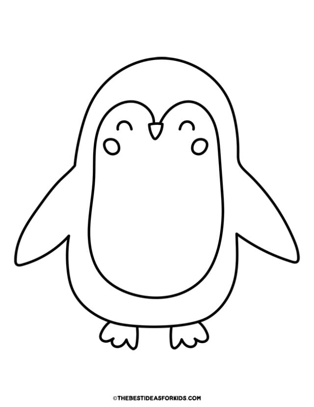 cute penguin coloring page