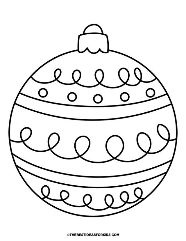 doodle ornament coloring page