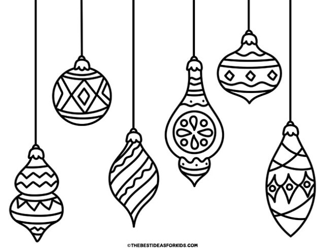 hanging ornament coloring page