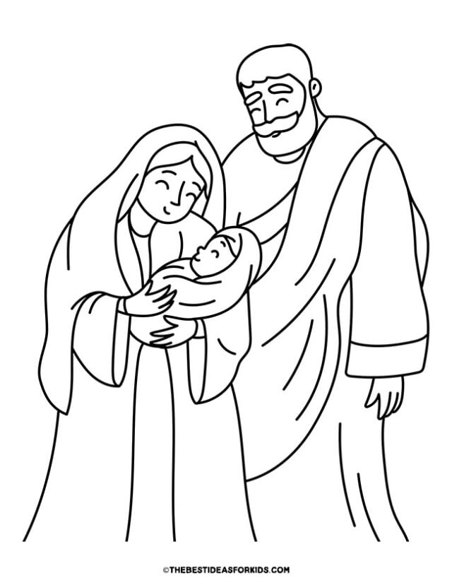 holy family coloring page