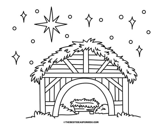 manger coloring page