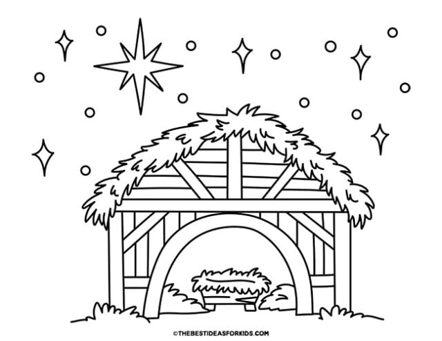 manger coloring page