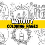 nativity coloring pages cover