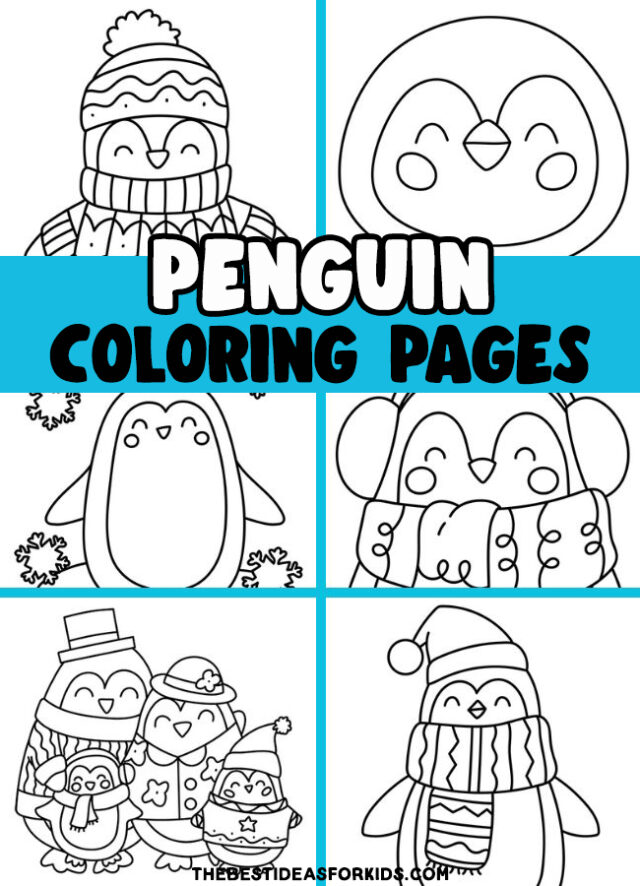 penguin coloring page pin