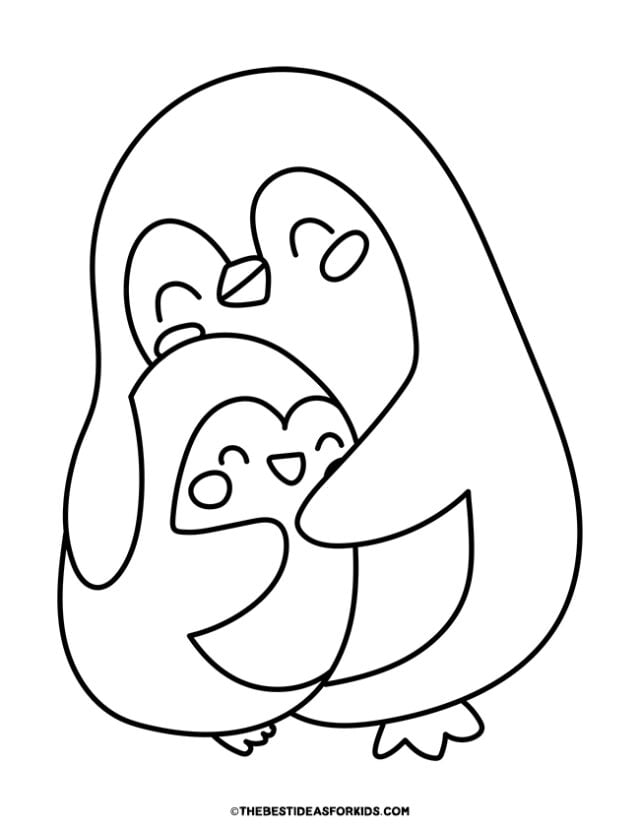 printable penguin coloring pages