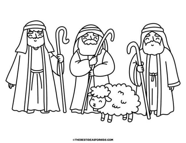 shepherds coloring page