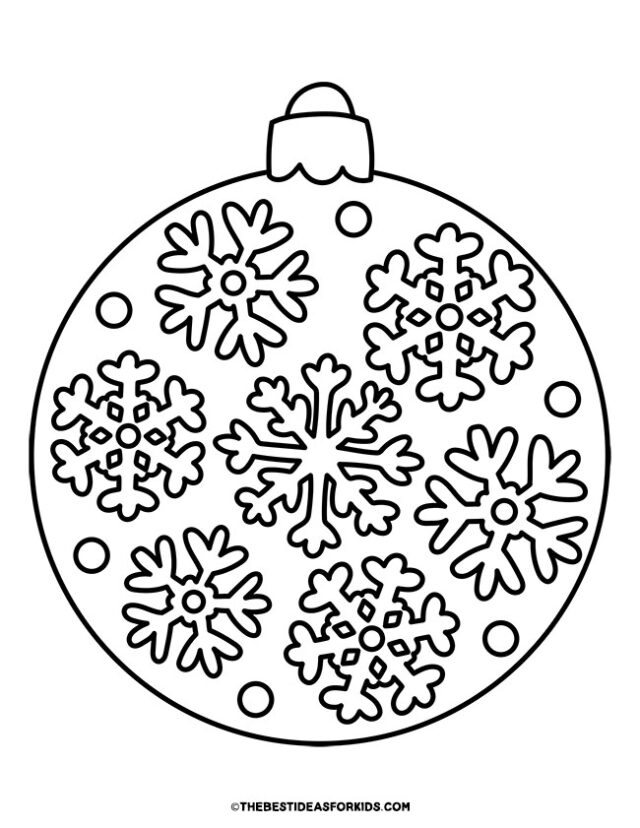 snowflake ornament coloring page