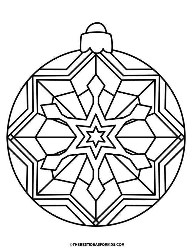 stained glass ornament coloring page