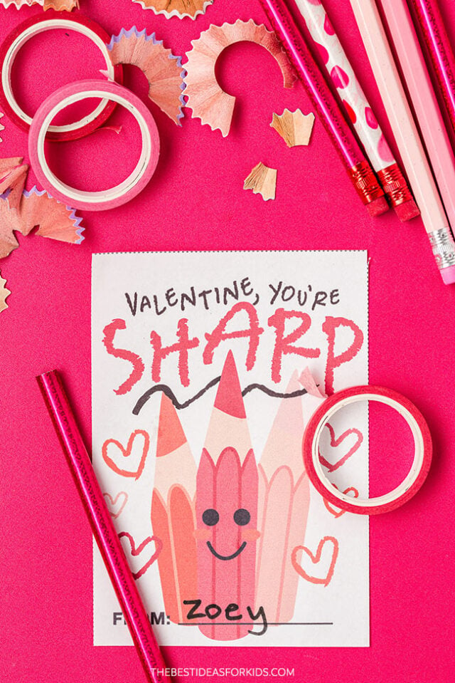Add Washi Tape to Pencil Valentine