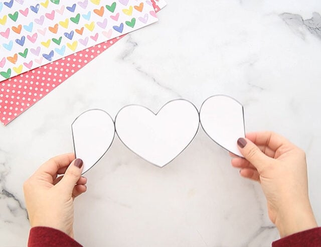 Cut Heart Card template out