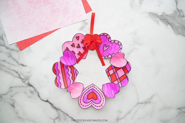 DIY Paper Heart Wreath